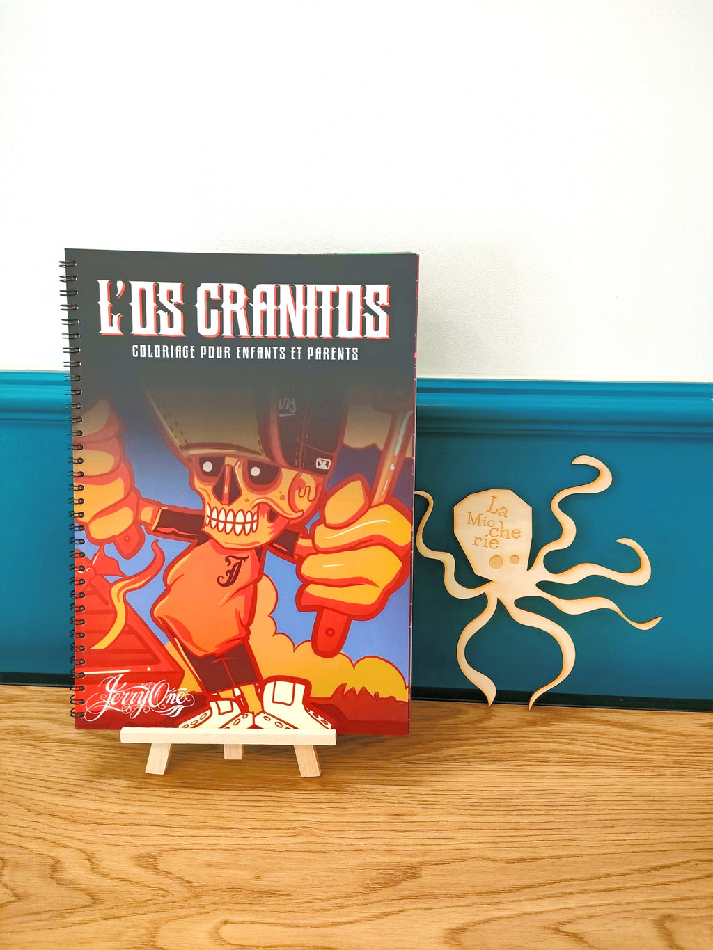 Coloriage Chicanos L'os Cranitos par le tatoueur Jerry One