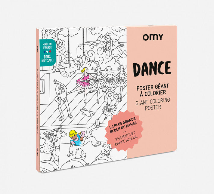 Poster Coloriage géant Dance - Made in France - Omy