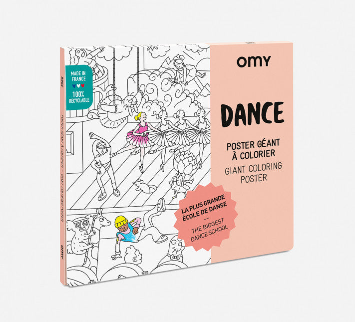 Poster Giant coloring Dance - Made in France - Omy