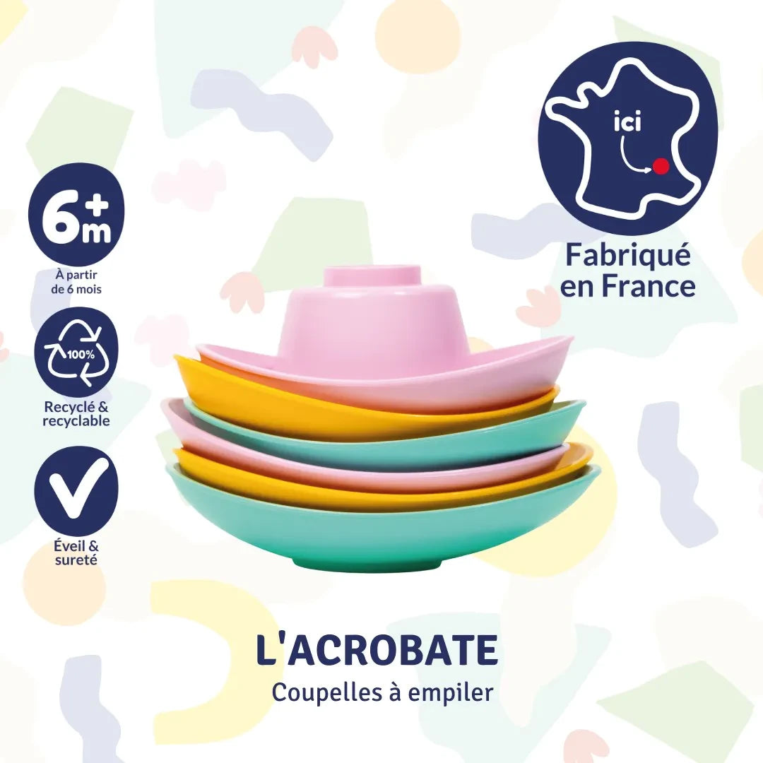 L'Acrobate coupelles gigognes - Made in France - Le Jouet Simple