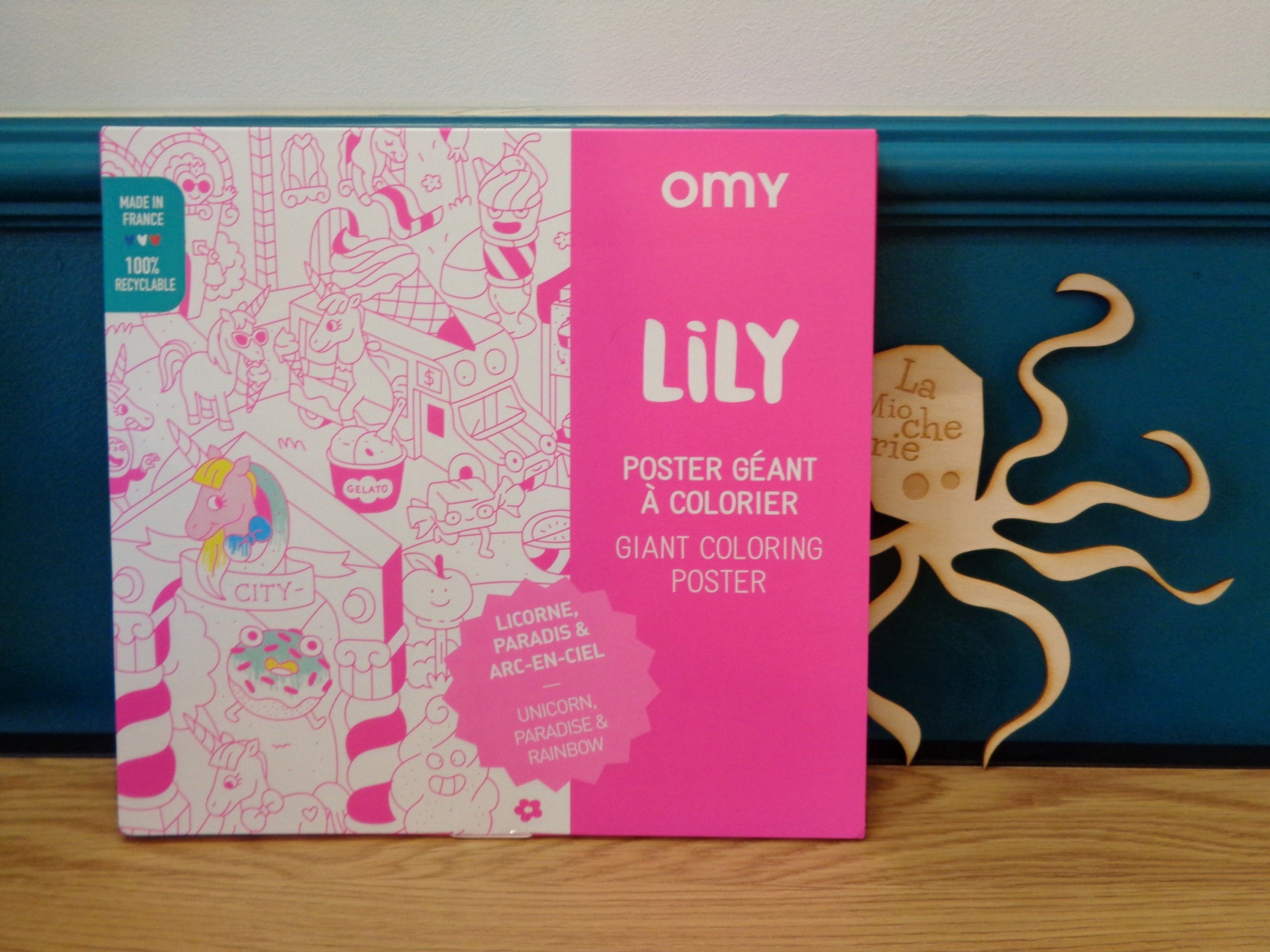 Poster Giant coloring Lily - Made in France - Omy
