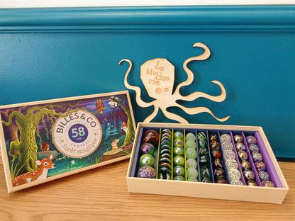 Box of 58 Magic Forest collection marbles