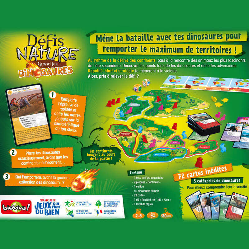 Défis nature, Le grand jeu des dinosaures - Made in France - Bioviva