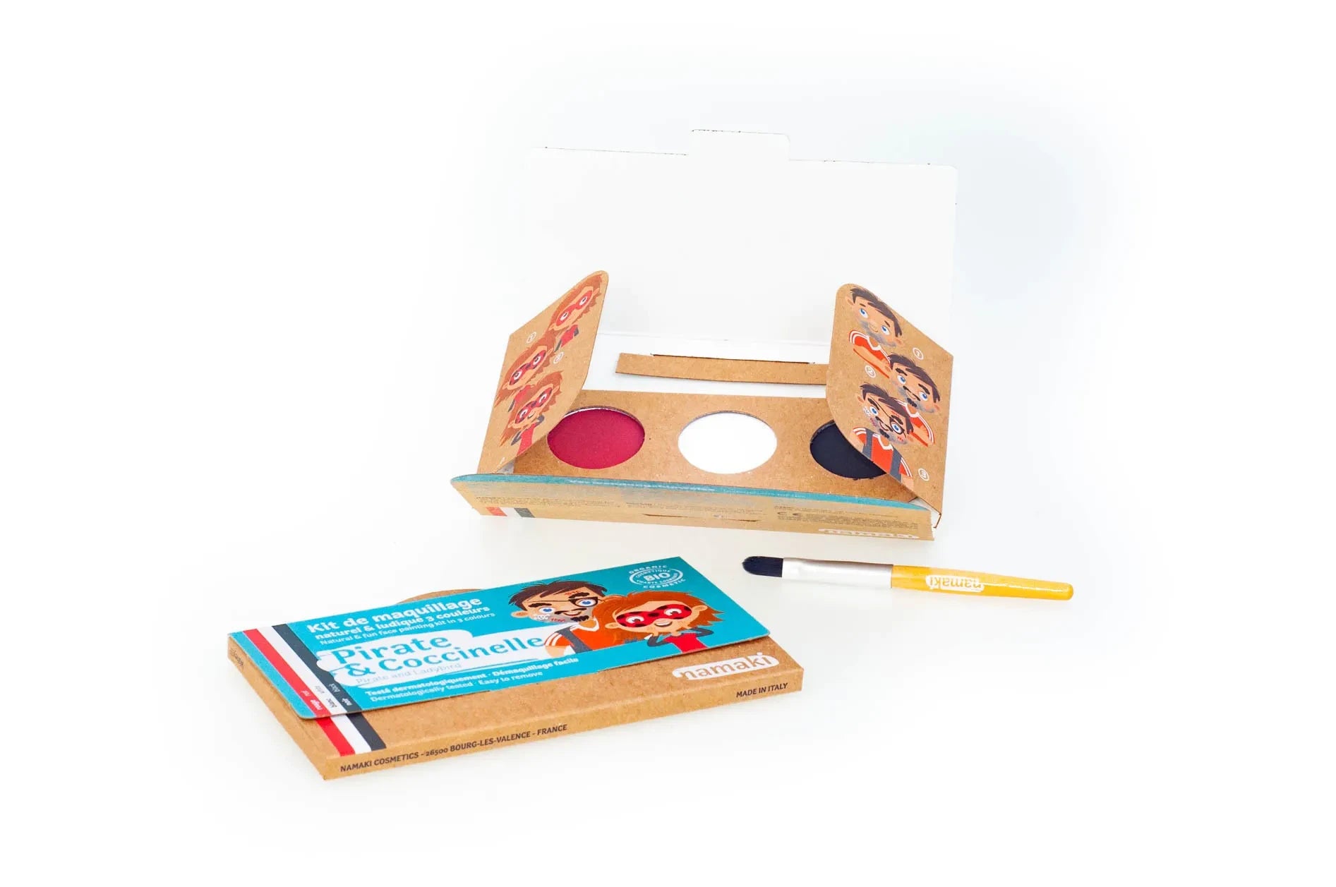 ORGANIC 3-color pirate &amp; ladybug makeup kit - Namaki -