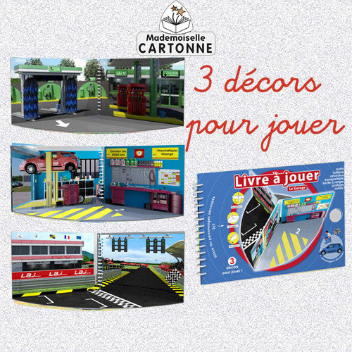 Livre à jouer Le Garage - Made in France - Mademoiselle cartonne