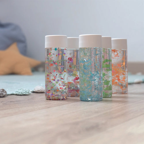 photo de 5 bouteilles sensorielles made in france