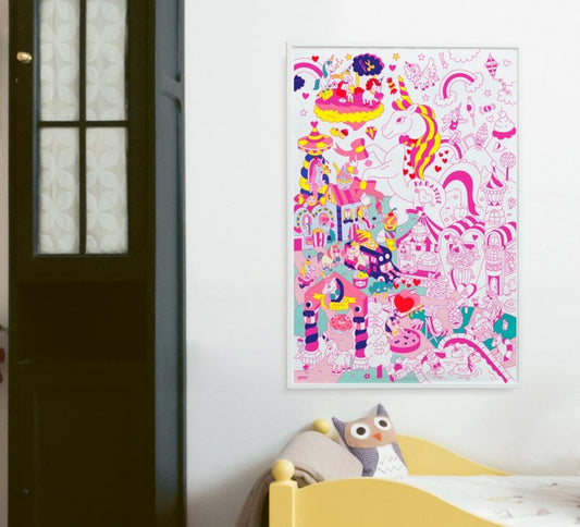 Poster Coloriage géant Lily - Made in France - Omy