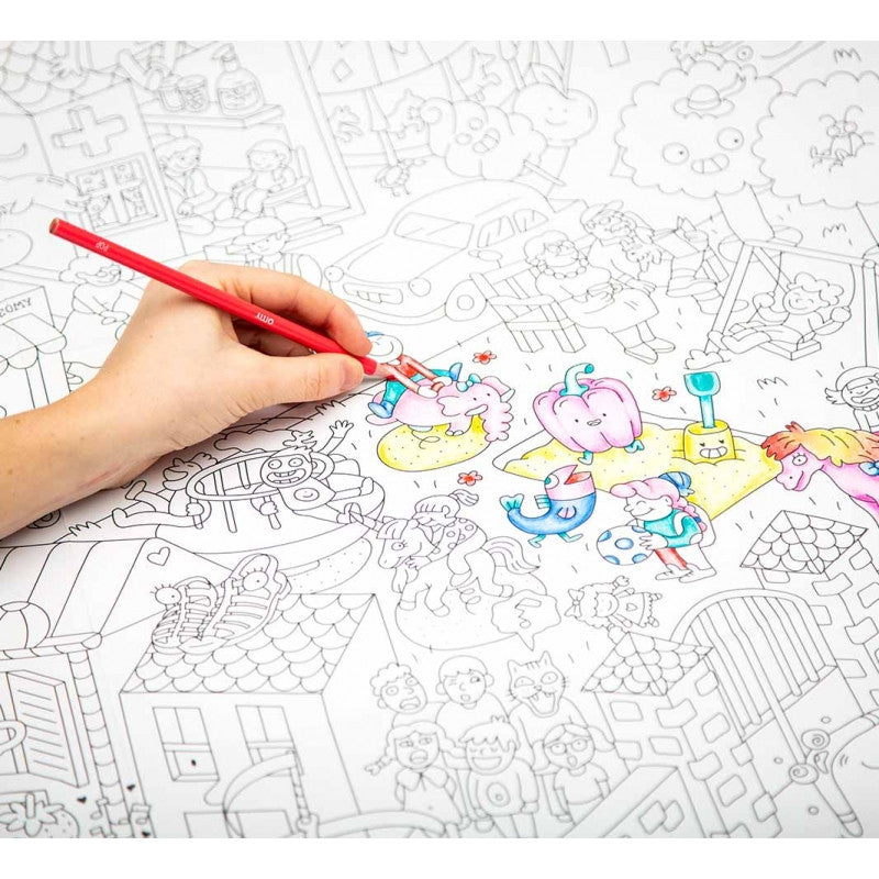 Poster Coloriage géant Kids Life - Made in France - Omy