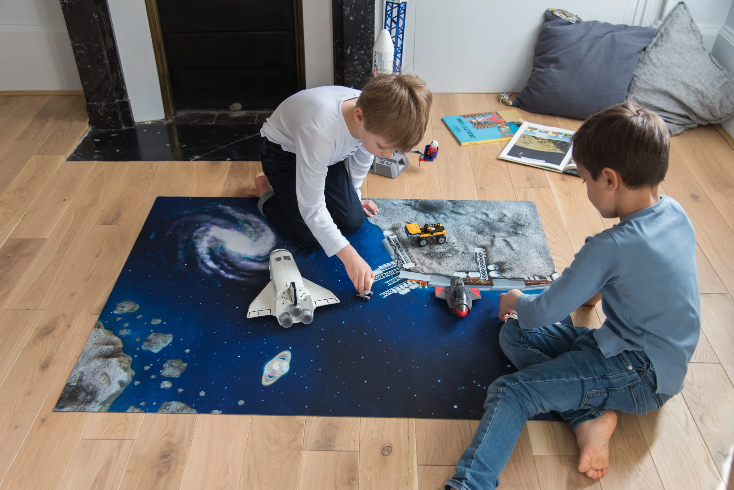 "Space Odyssey" play mat medium 120X90cm - Made in France - Carpeto