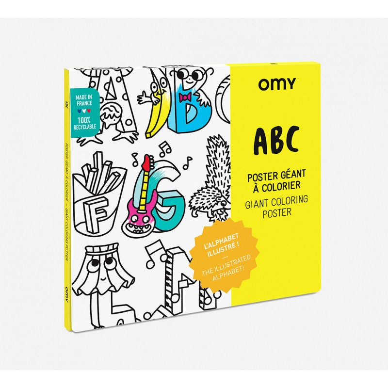 Giant coloring poster ABC - Made in France - Omy