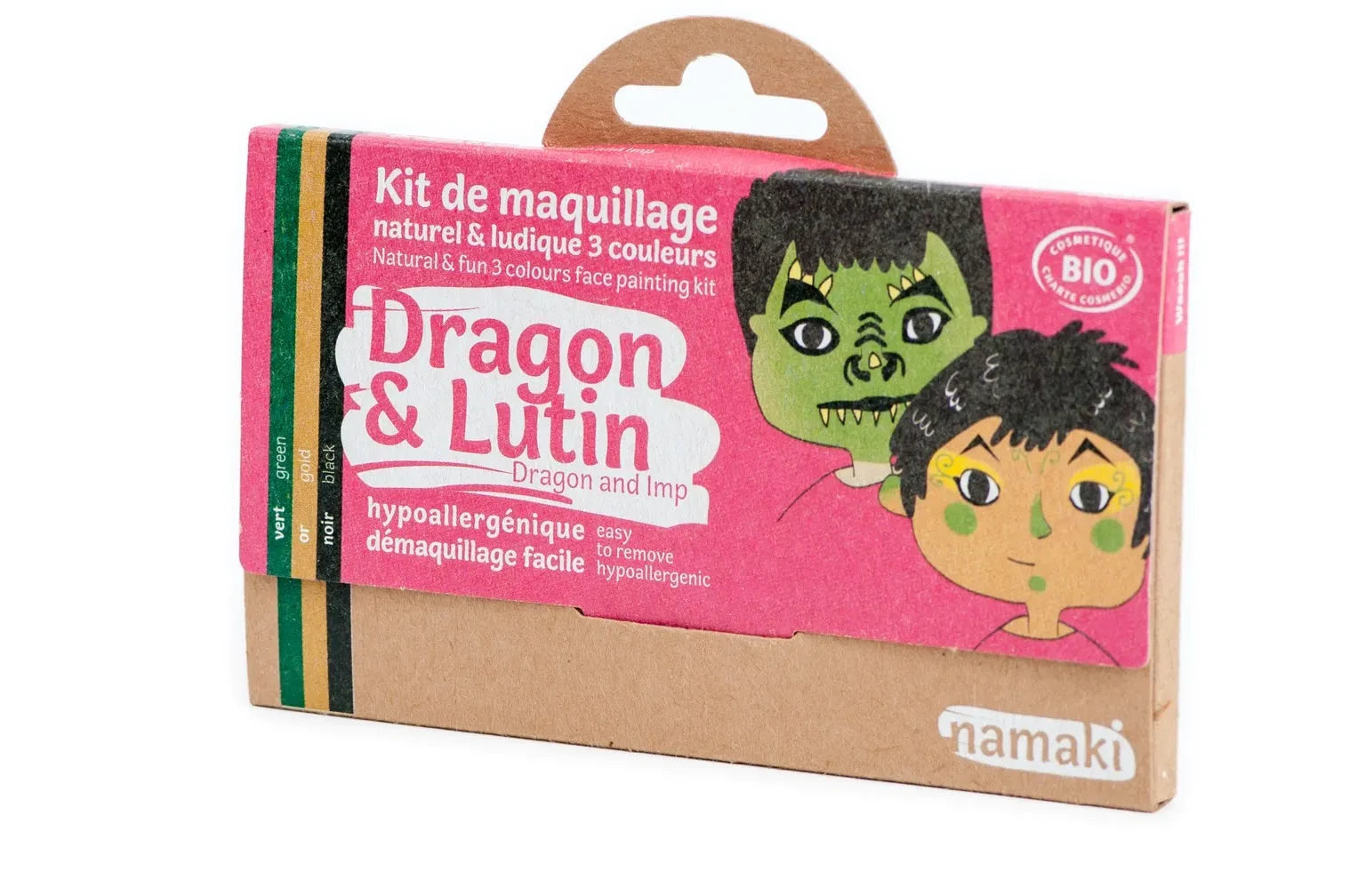 Kit maquillage BIO  3 couleurs dragon et lutin - Namaki -
