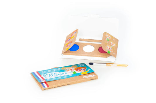 Kit maquillage BIO enfant 3 couleurs - Clown & Arlequin