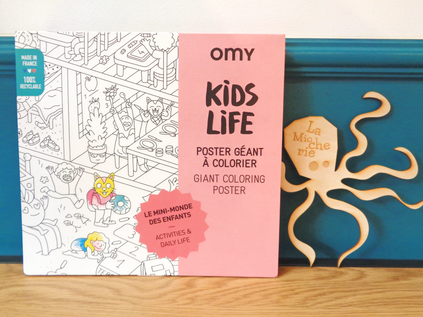 Giant coloring poster Kids Life - Made in France - Omy