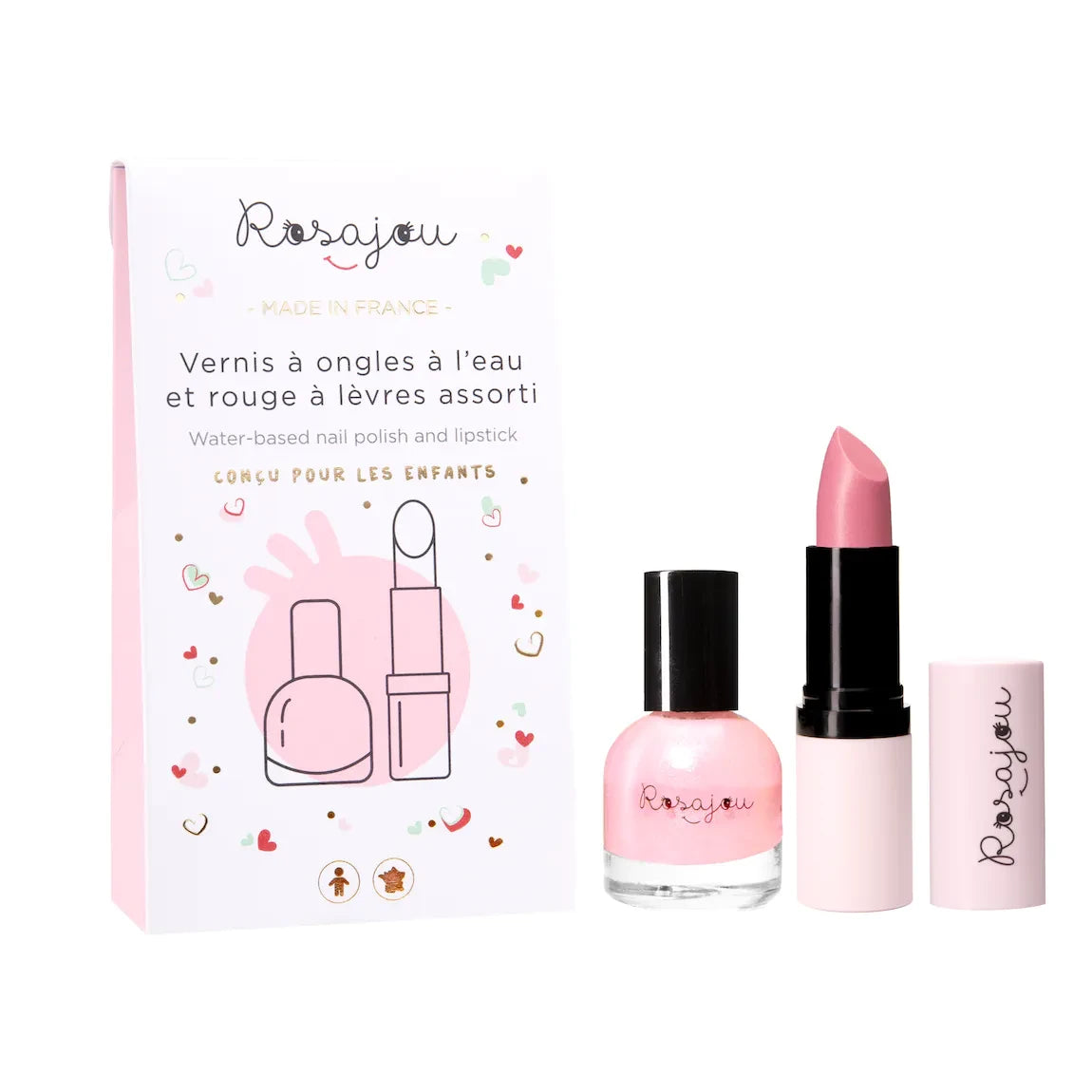 Rosajou lipstick and nail polish duo set