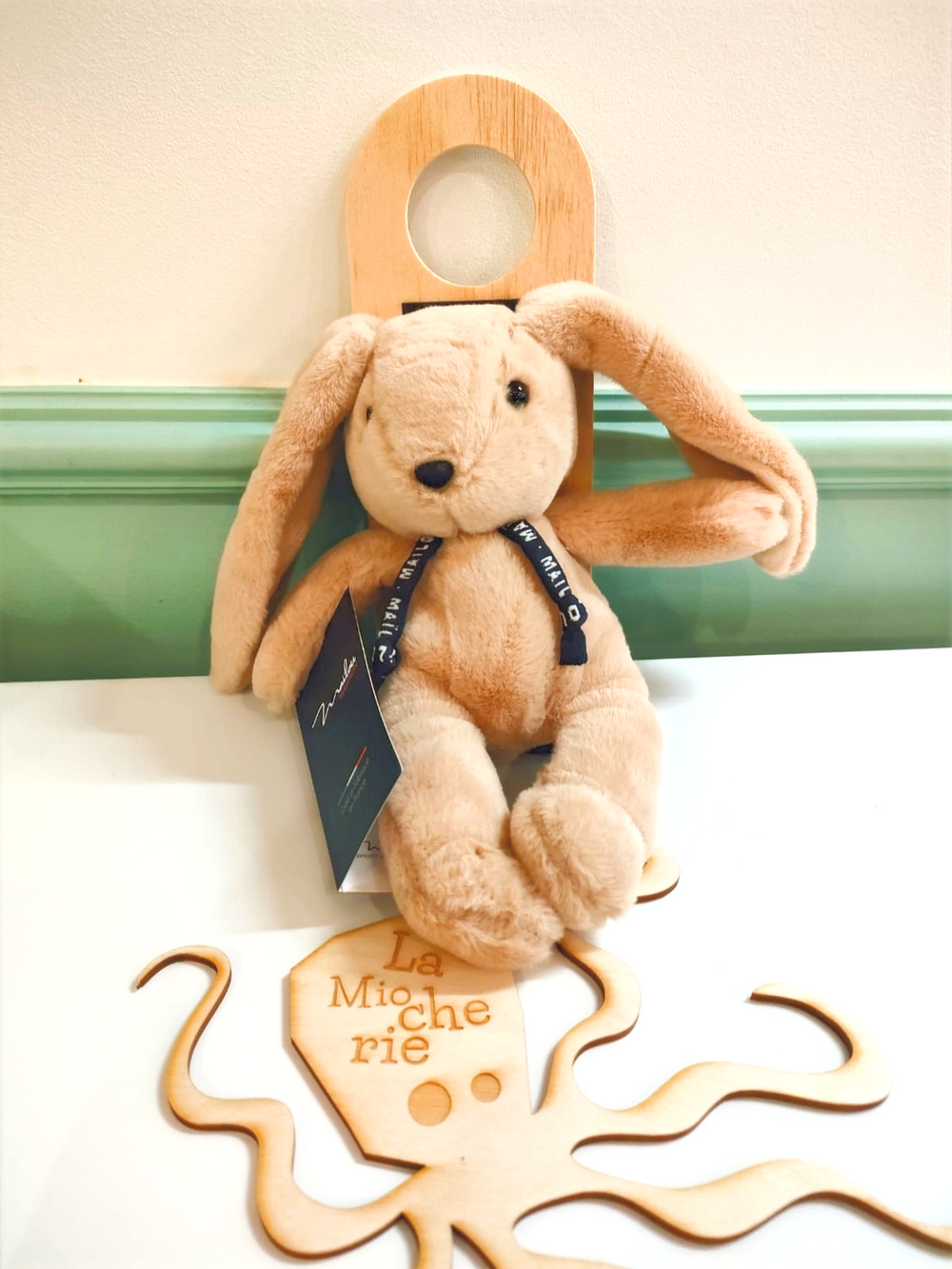 Peluche Lapin dorlotin Pantin - Made in France - Maïlou Tradition -