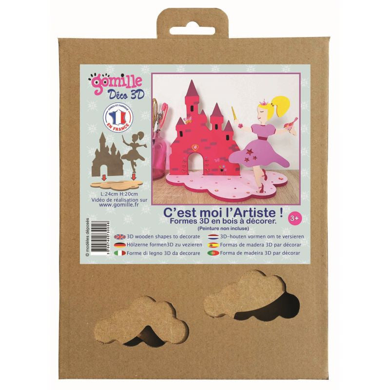 The fairy and her castle 3d Deco kit - Gomille