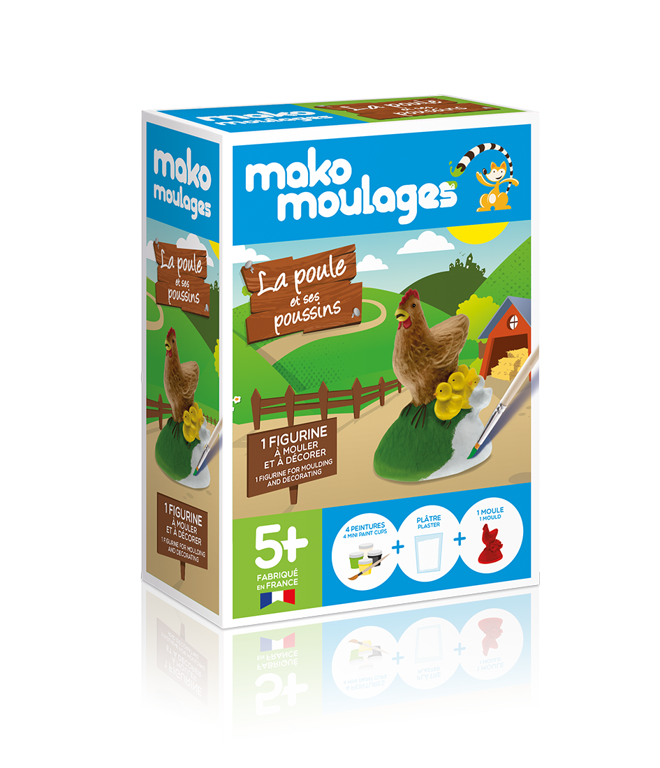 Kit la Poule et ses Poussins - Made in France - Mako Moulages