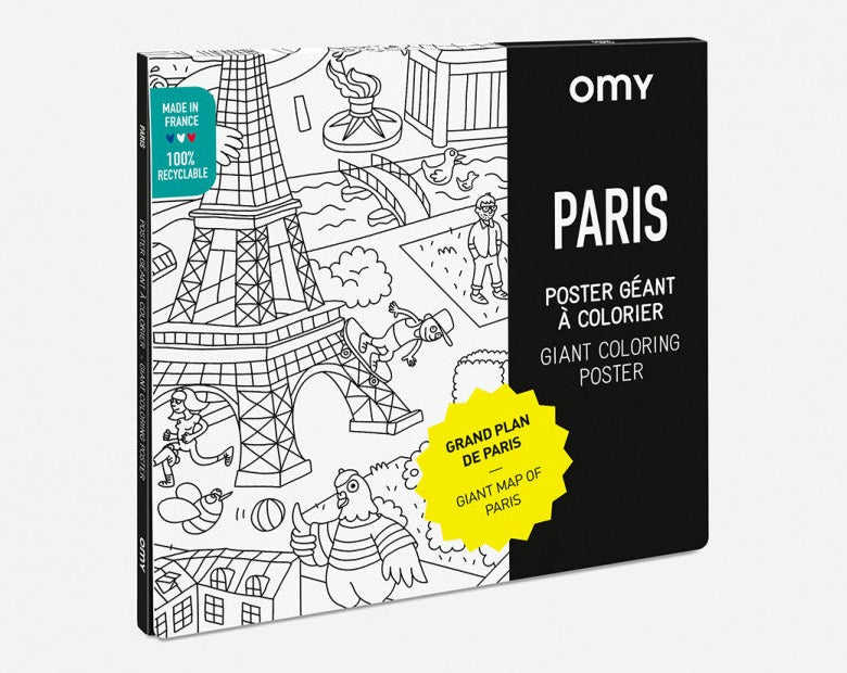 Poster coloriage géant Paris - Coloriage fun et Made in France