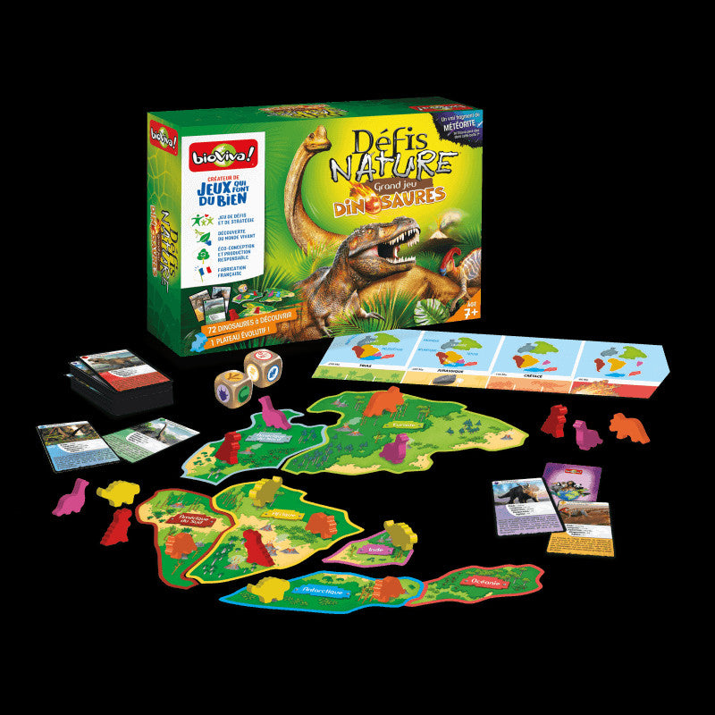 Nature challenges, The great dinosaur game - Made in France - Bioviva