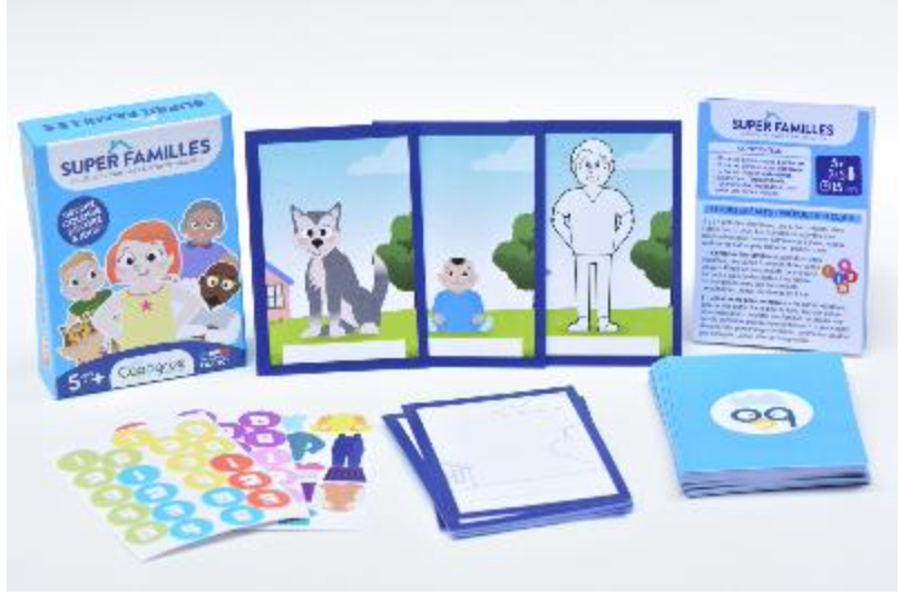Super Family - game of 7 families to personalize - Made in France - Coq6grue