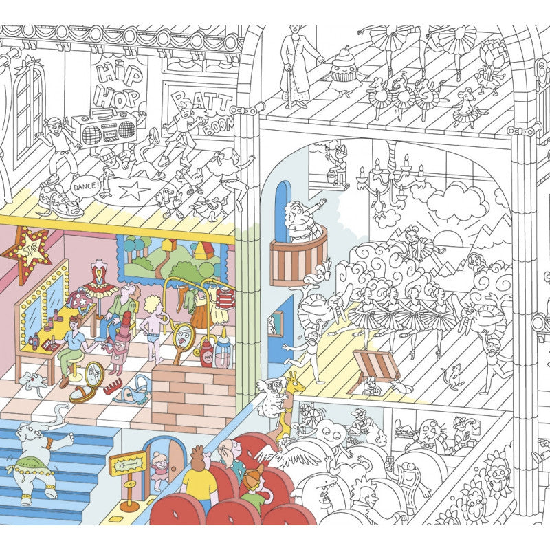 Poster Giant coloring Dance - Made in France - Omy