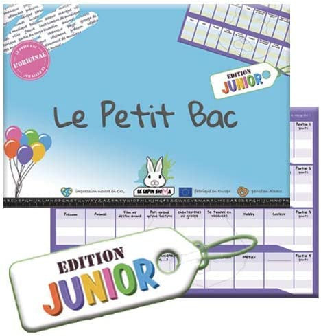 Le petit Bac version Junior - Made in France - Le lapin sigma