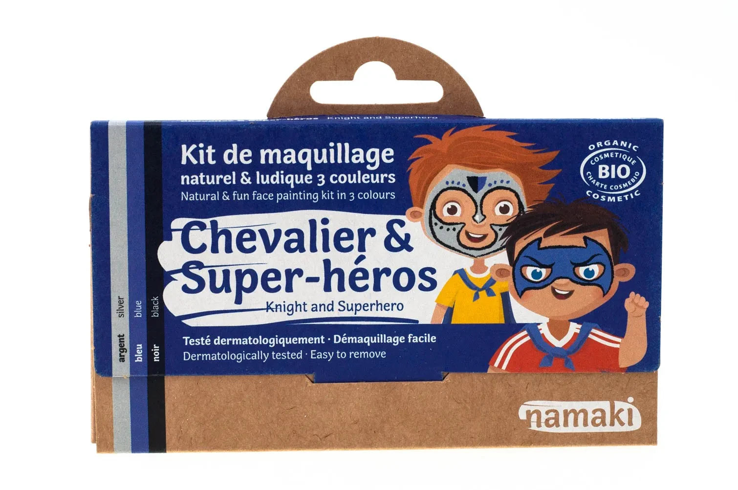 Kit maquillage BIO  3 couleurs chevalier & super-héros  - Namaki -