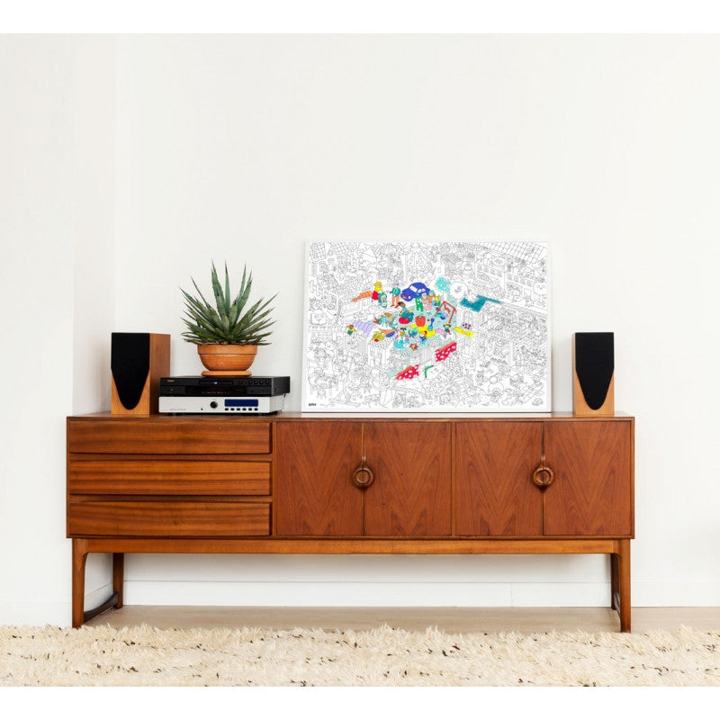 Giant coloring poster Kids Life - Made in France - Omy