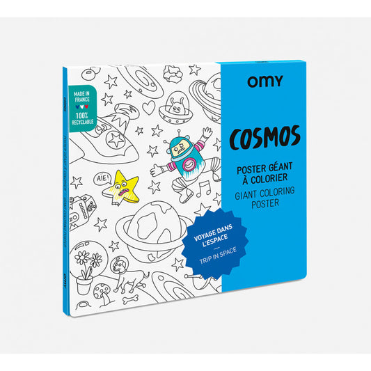 Poster Coloriage géant Cosmos - Made in France - Omy