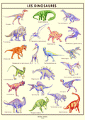 Poster Les dinosaures - Made in France