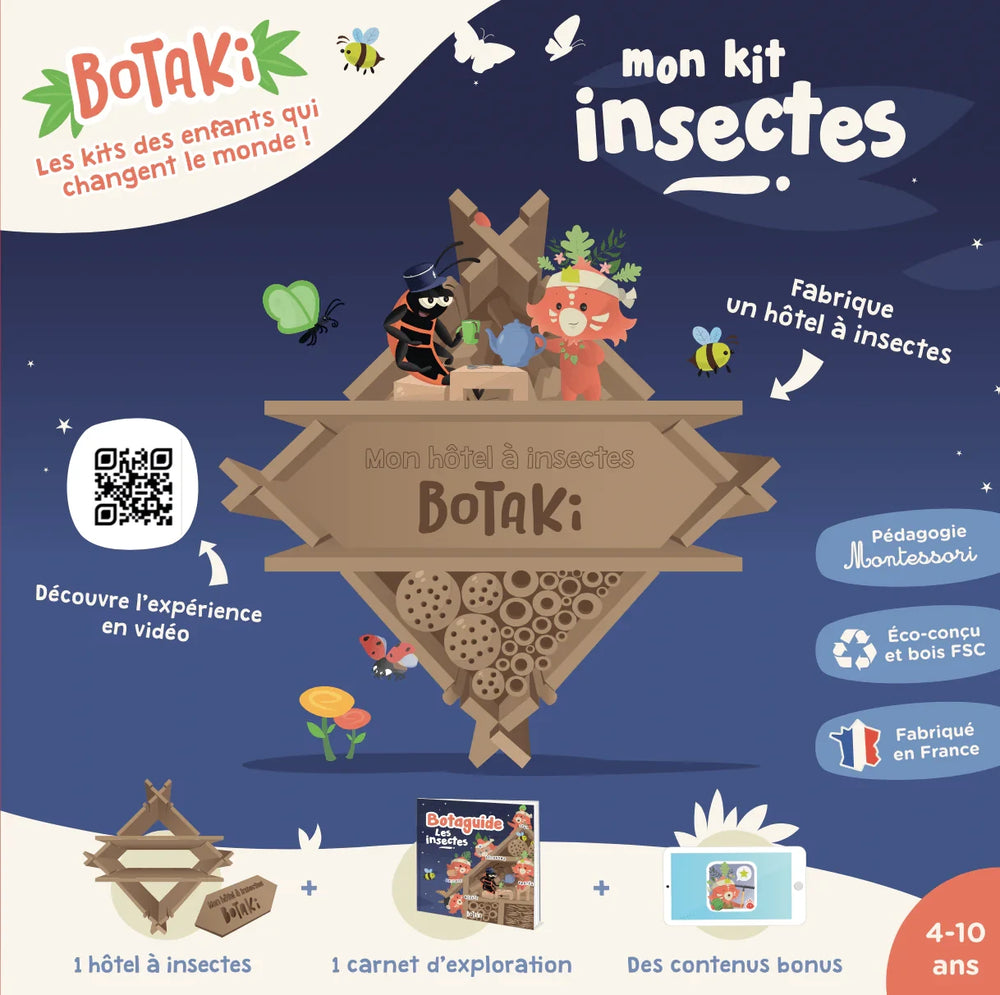 Le Kit Fabrique ton hôtel à insectes Made in France - Botaki
