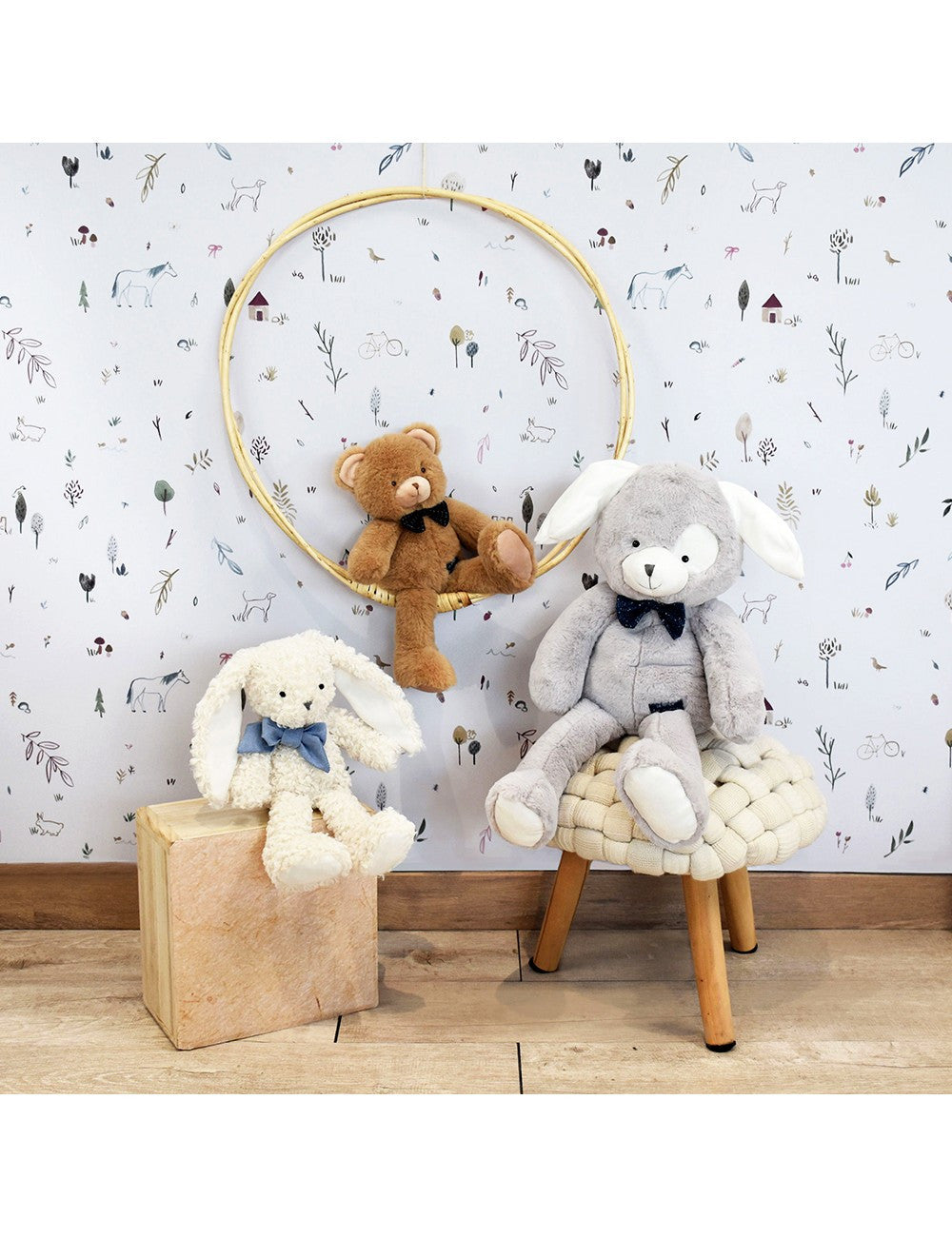 Peluche Nougat l'ours brun - Un classique Made in France