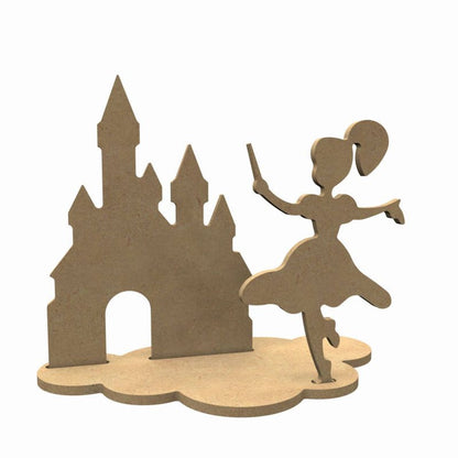 Déco 3D en bois La fée et son château - Made in France