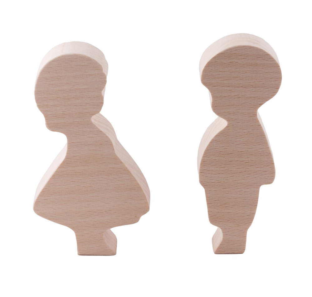 Paulette &amp; Sacha wooden doll