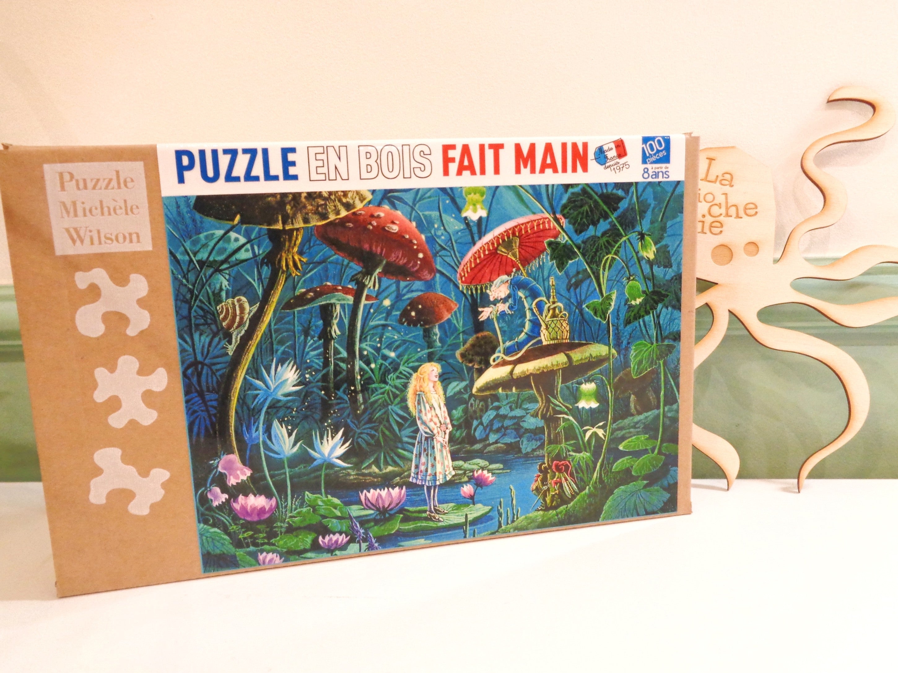 Puzzle bois 100 pièces Alice aux pays des merveilles - Made in France - Michèle Wilson