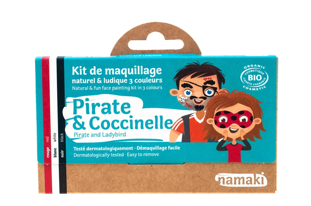 ORGANIC 3-color pirate &amp; ladybug makeup kit - Namaki -
