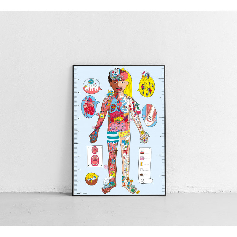 Poster géant et stickers My Body - Made in France - Omy