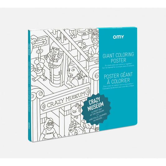 Poster Coloriage géant Crazy Museum - Made in France - Omy